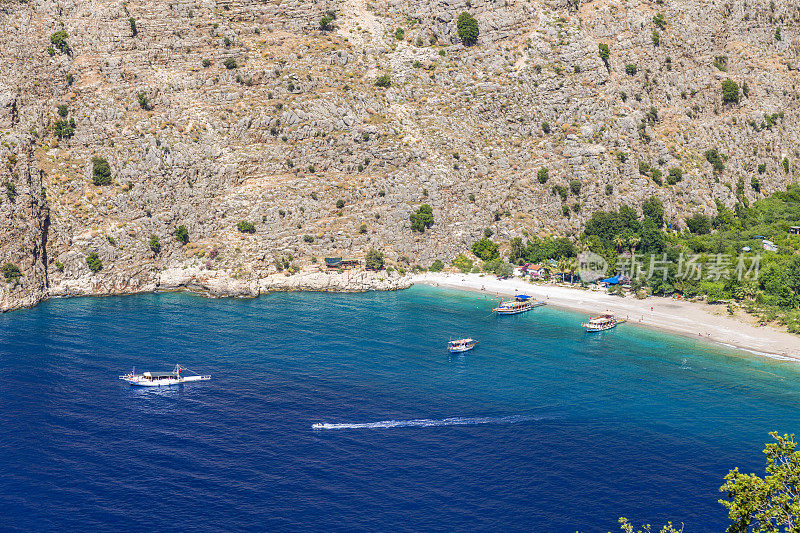 来自Oludeniz的蝴蝶谷。Fethiye /土耳其。